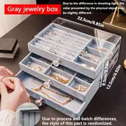 Chic Transparent Jewelry Organizer with Compartments - Perfect Gift for Women and Girls, Durable Plastic Earring Storage Box